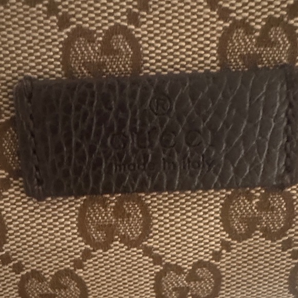 Gucci Tan Monogram Drawstring Backpack - Picture 2 of 16